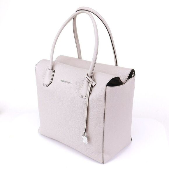 NWT Michael Kors Mercer Large Boxy 2 Way Satchel Tote Cement - Picture 6 of 11